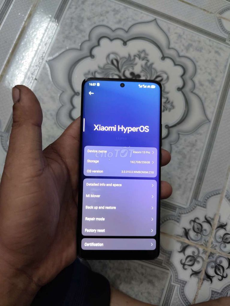 Xiaomi 13 Pro 256GB Đen Đã sử dụng. Mua bán Điện thoại tại Quận Ninh Kiều Cần Thơ được đăng bởi Nien Duy hình 1