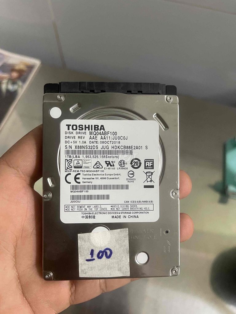 HDD 1TB 2.5 inch Sk 100%. Mua bán Linh kiện (RAM, Card...) tại Quận Cái Răng Cần Thơ được đăng bởi Bán lẻ hình 1