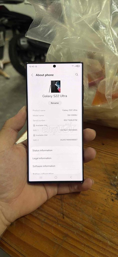 Samsung Galaxy S22 Ultra Tím màn hình sửa. Mua bán Điện thoại tại Thành phố Thuận An Bình Dương được đăng bởi Khoa Lê hình 1