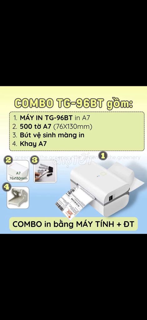 Máy in nhiệt TG-96BT. Mua bán Đồ dùng văn phòng tại Quận Tân Phú Tp Hồ Chí Minh được đăng bởi Nguyễn Linh Thảo hình 1
