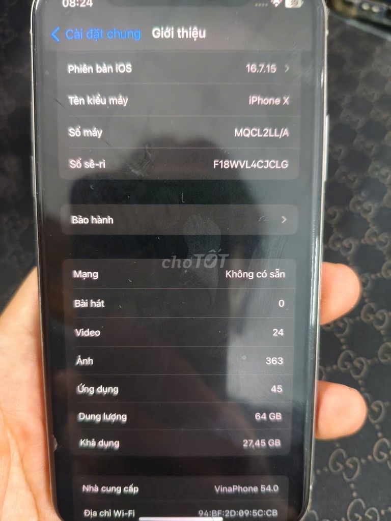 Apple iPhone X 64GB Trắng. Mua bán Điện thoại tại Quận Tân Phú Tp Hồ Chí Minh được đăng bởi duc tien hình 1
