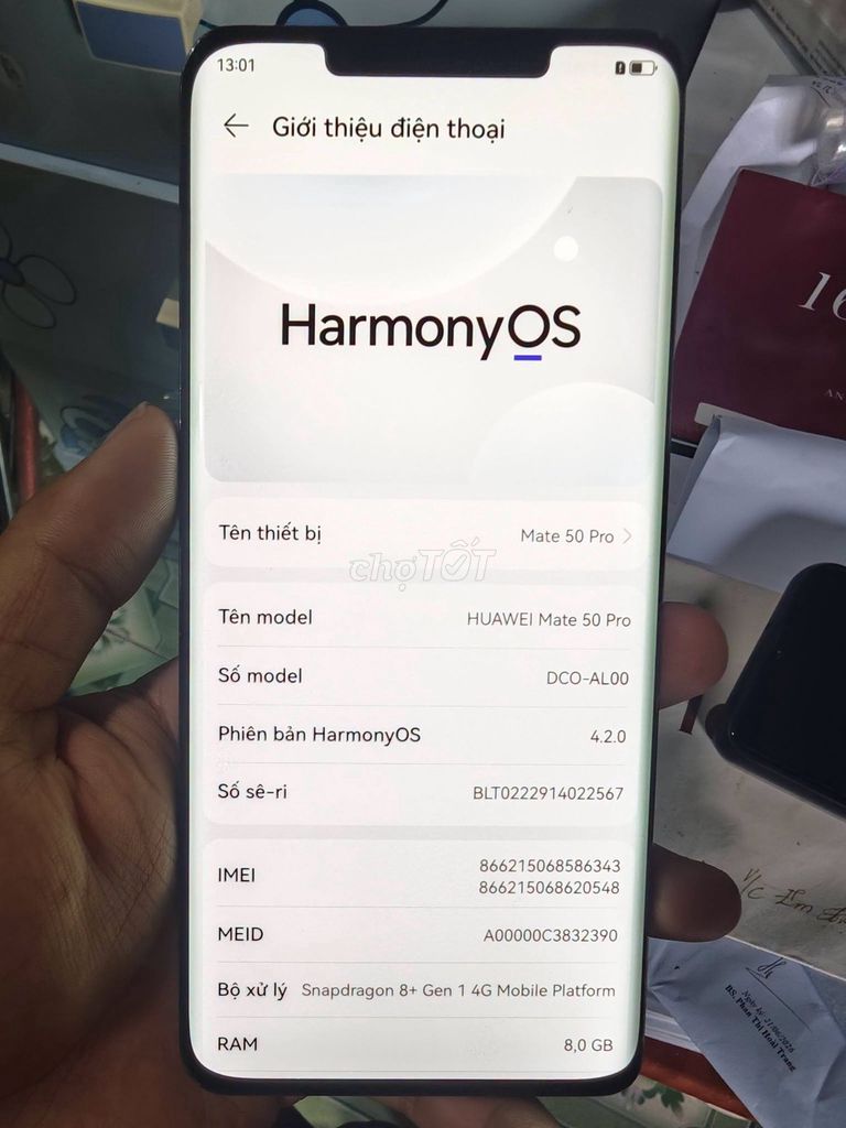 Huawei Mate 50 Pro 8GB Đen Like New. Mua bán Điện thoại tại Huyện Lý Sơn Quảng Ngãi được đăng bởi Hội Đồ Điện Tử hình 1