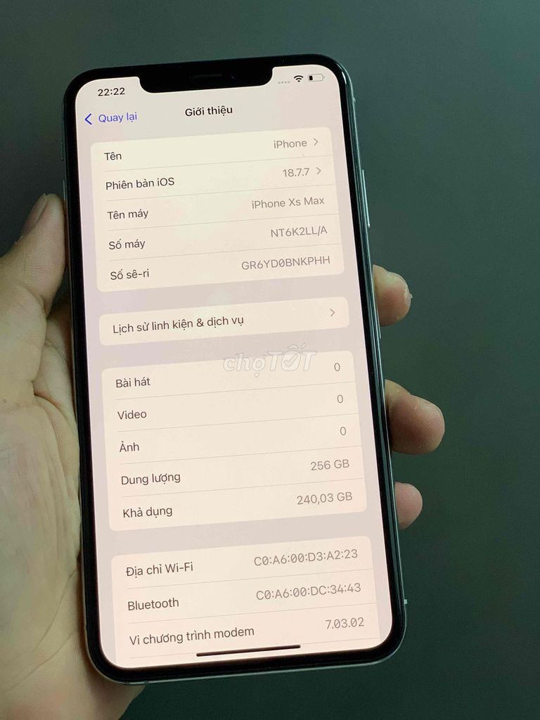 iPhone Xs Max 256GB Trắng. Mua bán Điện thoại tại Thành phố Phan Thiết Bình Thuận được đăng bởi Minh Thư hình 1