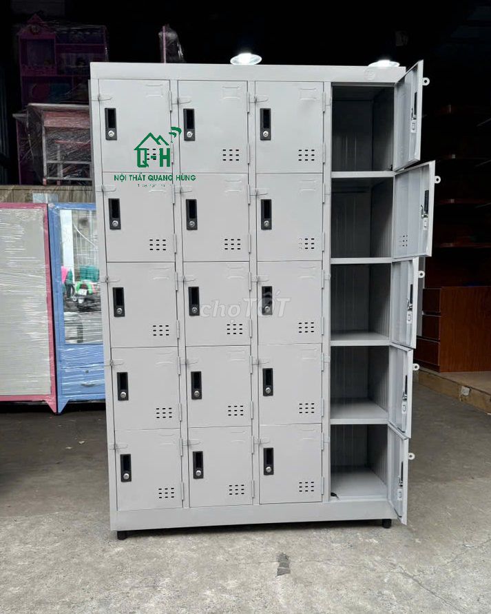 TỦ HỒ SƠ LOCKER 20 CỬA TĨNH ĐIỆN= TỦ HỒ SƠ MÀU XÁM