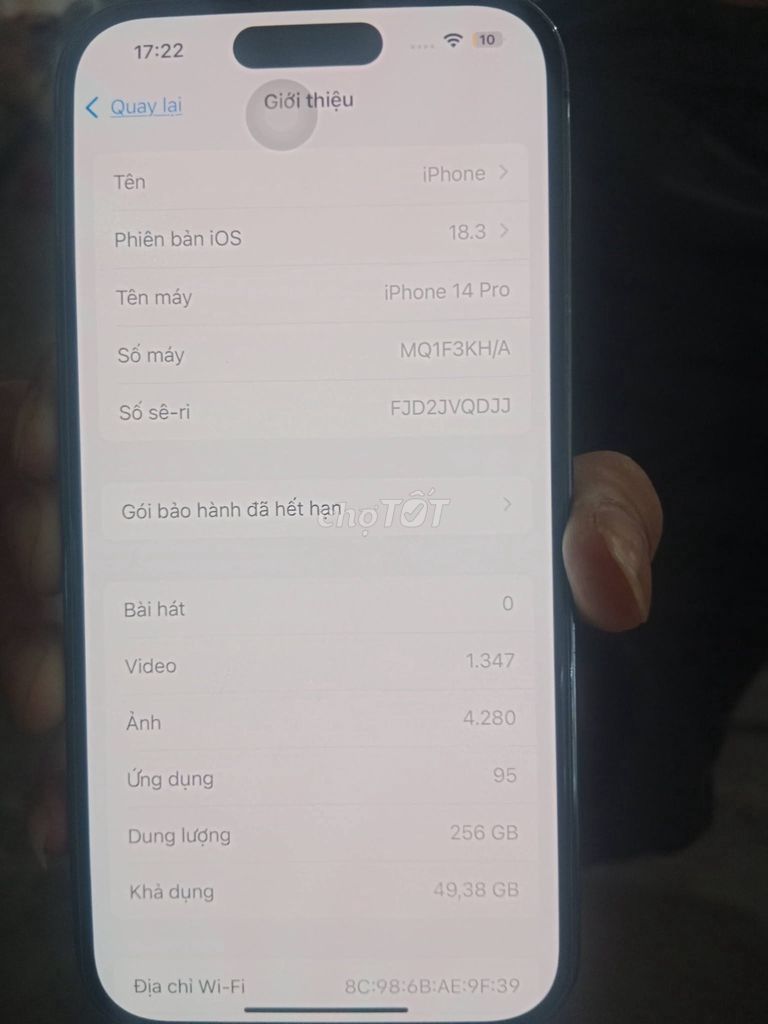 Apple iPhone 14 Pro 256GB Tím 81%. Mua bán Điện thoại tại Thành phố Thủ Đức Tp Hồ Chí Minh được đăng bởi Hội Đồ Điện Tử hình 1