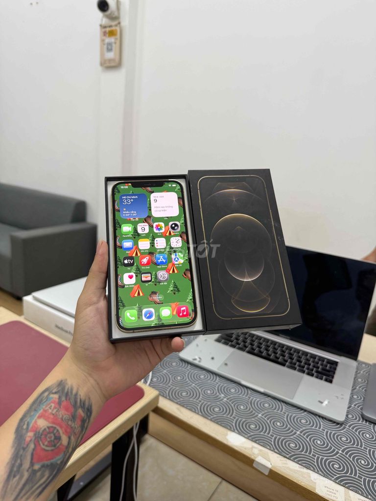 iPhone 12 Pro Max QTE 128GB Gold Zin Nguyên Bản. Mua bán Điện thoại tại Quận Đống Đa Hà Nội được đăng bởi Hà Nội Mobile Bao Duyệt Nợ Xấu hình 1