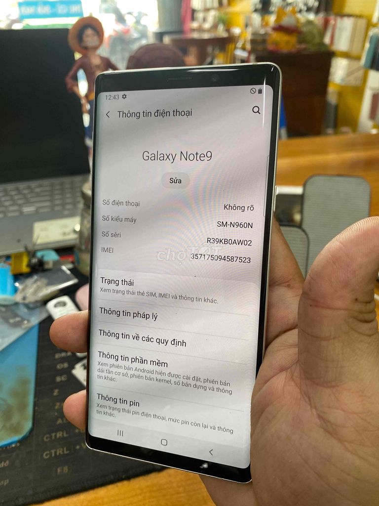 Sam sung note 9 Trắng/128g