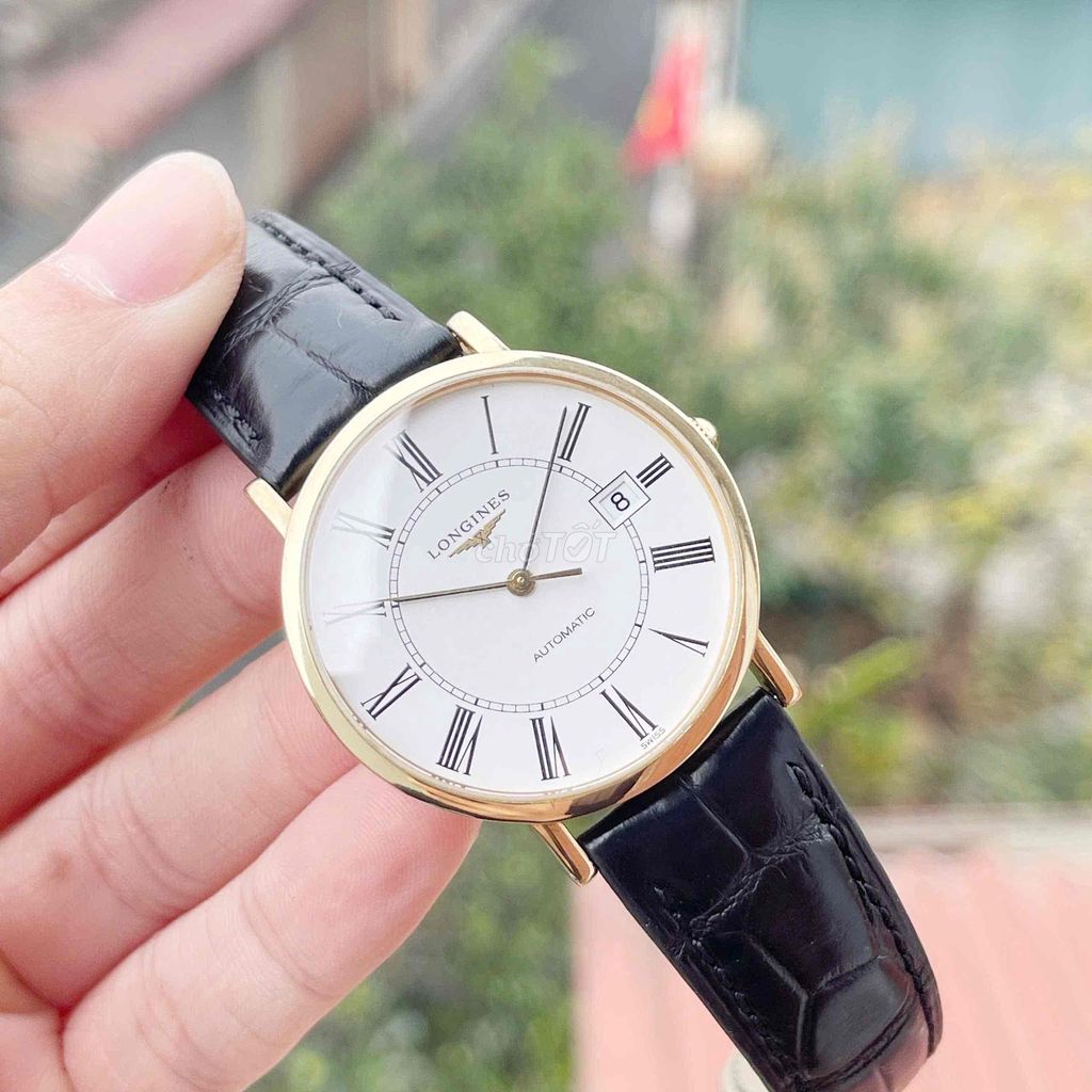 Longi.nes Elegant Automatic Vàng Hồng 18K sz 37mm