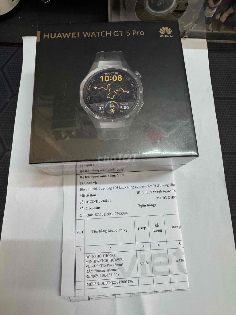 Huawei GT5 Pro 46mm Đen - có hoá đơn mua hàng. Mua bán Thiết bị đeo thông minh tại Quận Cẩm Lệ Đà Nẵng được đăng bởi Huawei Chính Hãng Đà Nẵng zz Mua và Bán Đồng Hồ Mới Cũ zz  hình 1