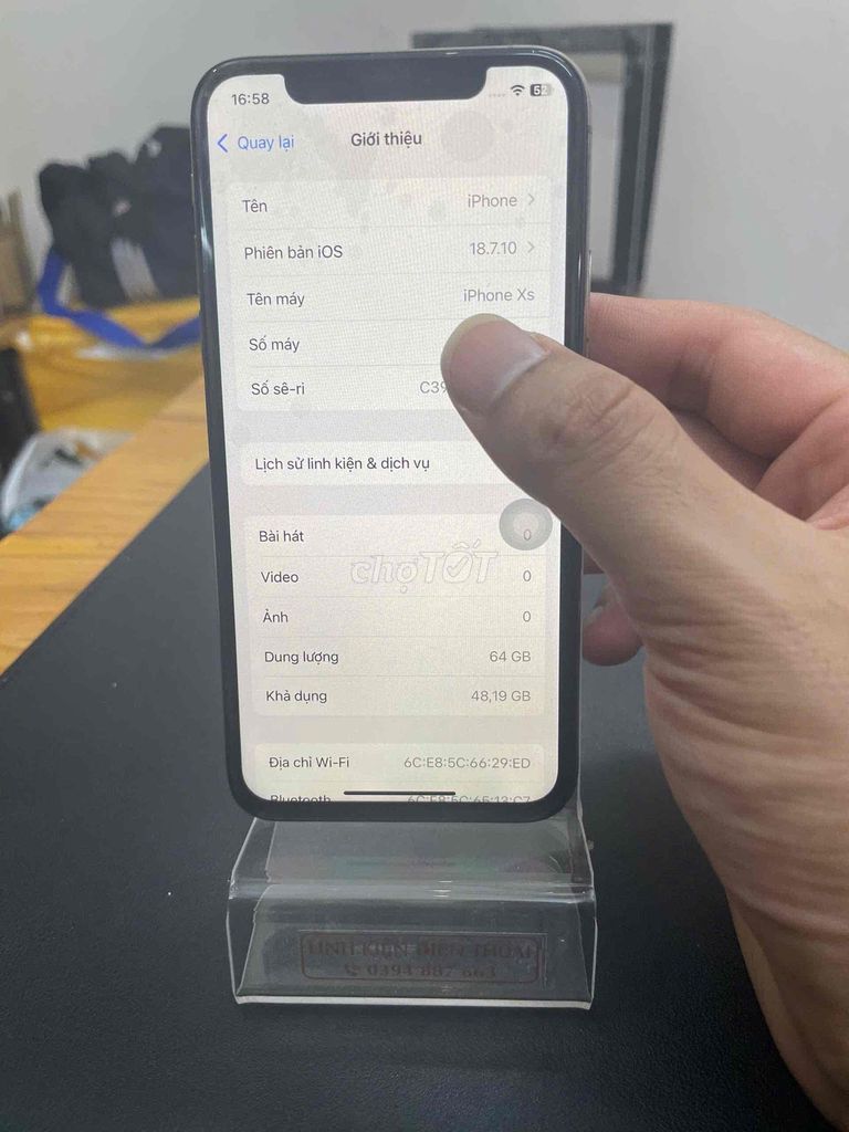 Apple iPhone XS 64GB Đã thay màn, pin, kính. Mua bán Điện thoại tại Quận Đống Đa Hà Nội được đăng bởi Shop điện thoại cũ hình 1
