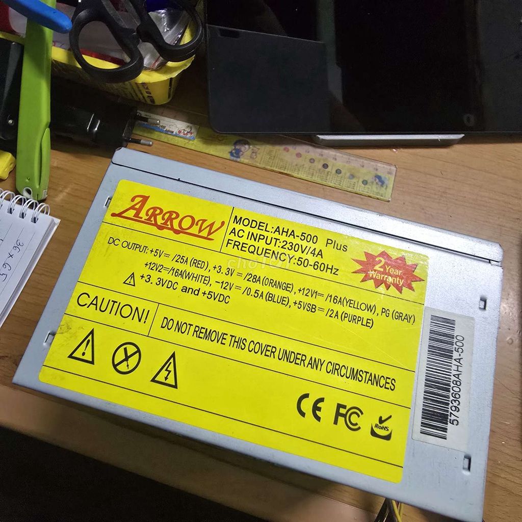 Nguồn máy tính Arrow AHA-500 Plus 500W Xám. Mua bán Linh kiện (RAM, Card...) tại Huyện Ba Tri Bến Tre được đăng bởi Công Tuấn hình 1