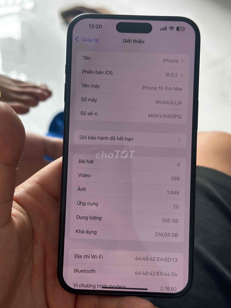 Apple iPhone 15 Pro Max 256GB Đen. Mua bán Điện thoại tại Thành phố Thuận An Bình Dương được đăng bởi Trung Apple hình 1