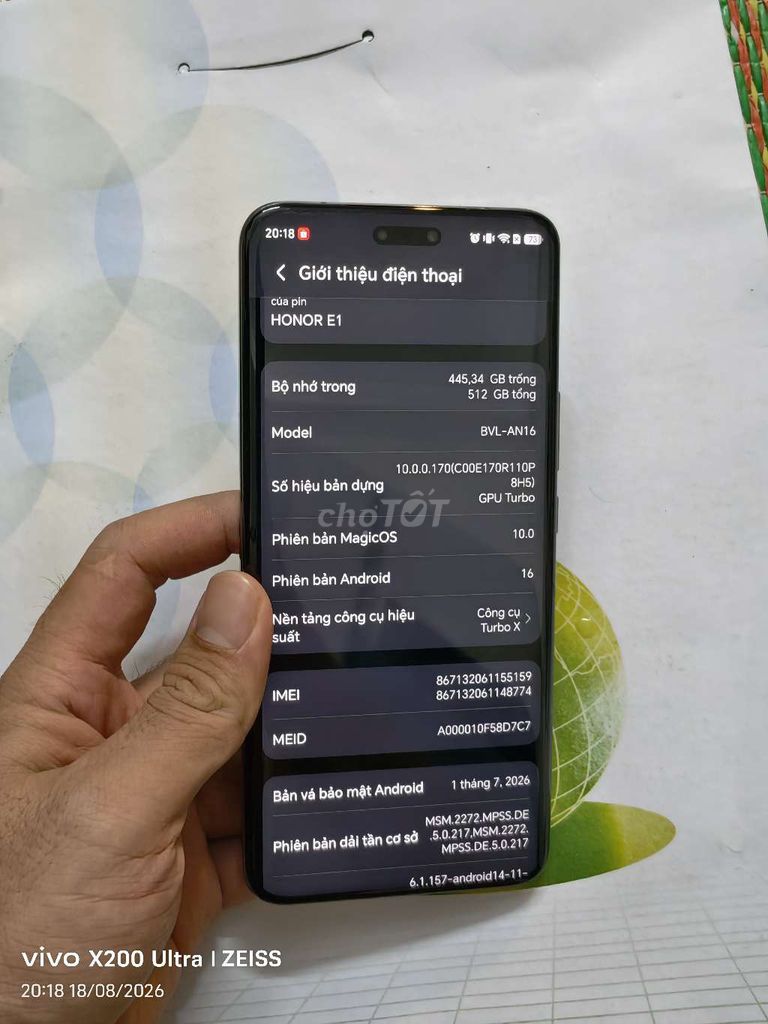 Honor Magic 6 Pro 16GB/512GB Đen Đã sử dụng. Mua bán Điện thoại tại Huyện Đông Anh Hà Nội được đăng bởi Trade hình 1