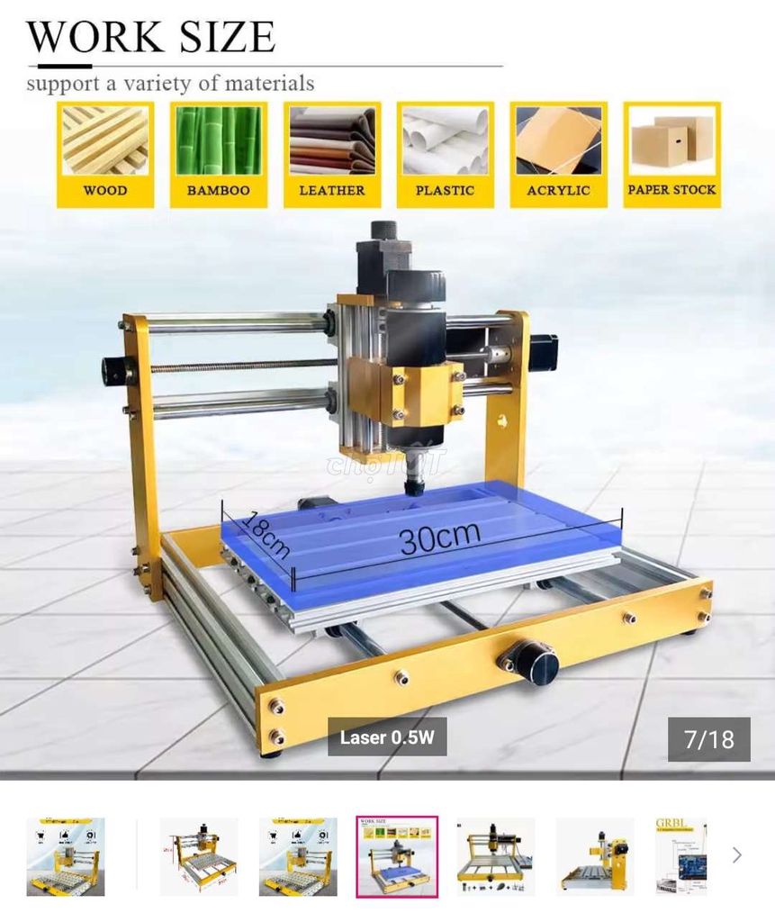 Máy cắt khắc CNC 3018 Promax. Mua bán Đồ chuyên dụng, Giống nuôi trồng tại Quận Hoàn Kiếm Hà Nội được đăng bởi Thế Anh Trương hình 1