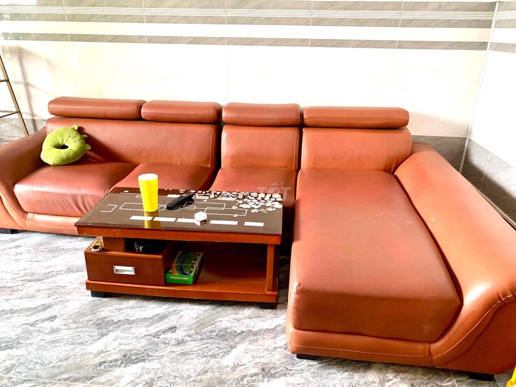 Ghế sofa da chữ L hiện đại. Mua bán Bàn ghế tại Thành phố Long Xuyên An Giang được đăng bởi triệu mỹ kim hình 1