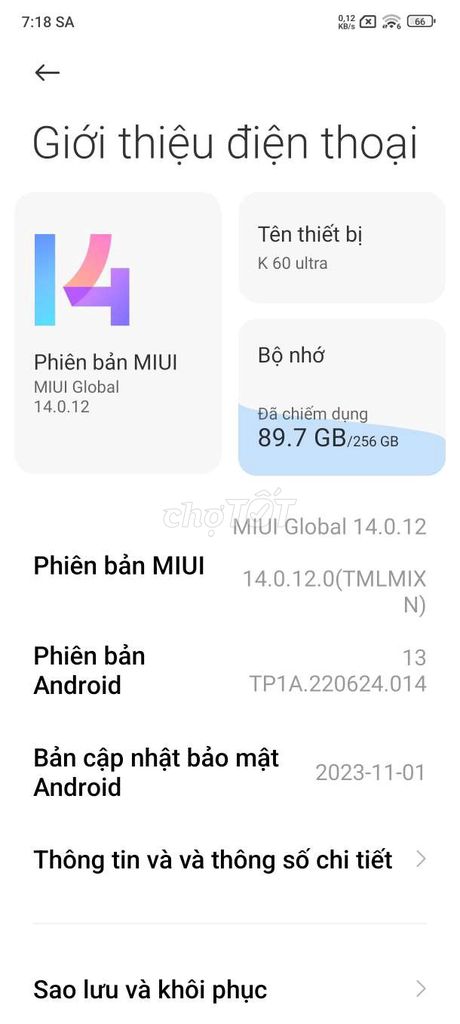 Xiaomi K60 Ultra 256GB Android 13. Mua bán Điện thoại tại Huyện Châu Thành Trà Vinh được đăng bởi Phương Đặng hình 1