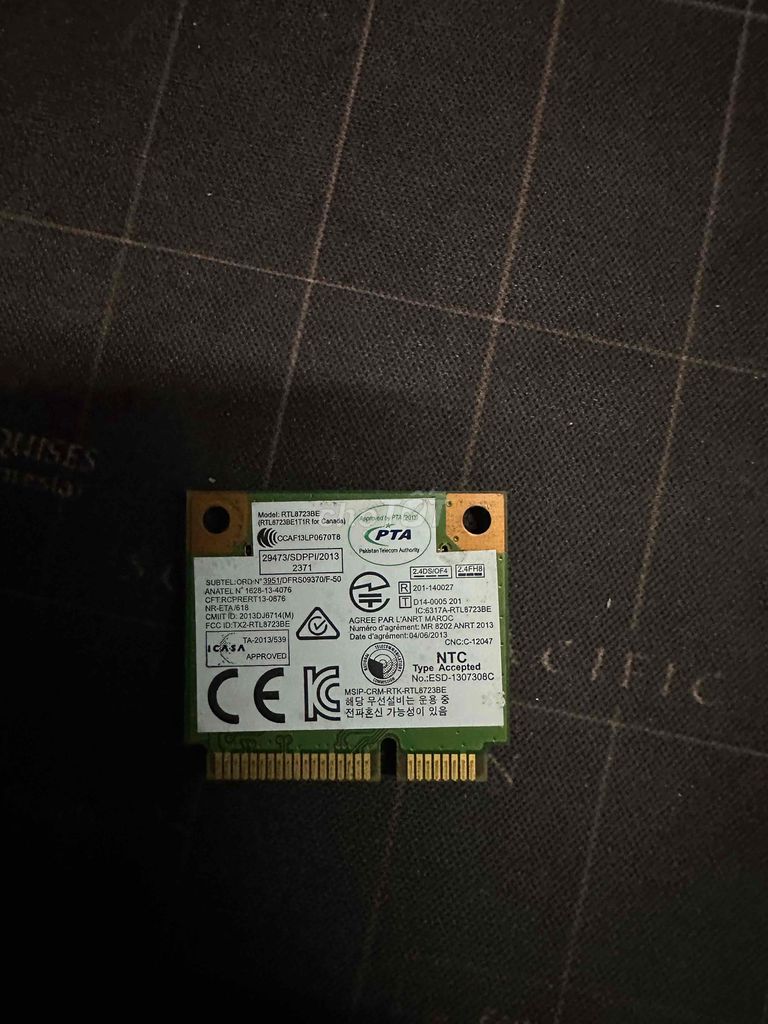 Card Wifi RTL8723BE Đã sử dụng. Mua bán Linh kiện (RAM, Card...) tại Thành phố Vũng Tàu Bà Rịa - Vũng Tàu được đăng bởi Trần Minh hình 1