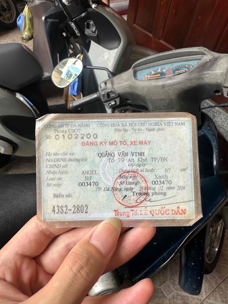 Bán xe SYM ANGEL tình trạng tốt, giấy tờ chính chủ. Mua bán Xe máy tại Quận Thanh Khê Đà Nẵng được đăng bởi Chanh Dinh hình 6