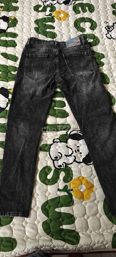 Quần jeans nam màu đen xám