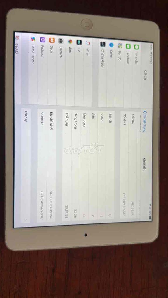 Apple iPad Mini 32GB Trắng. Mua bán Máy tính bảng tại Huyện Long Thành Đồng Nai được đăng bởi Esp hình 1