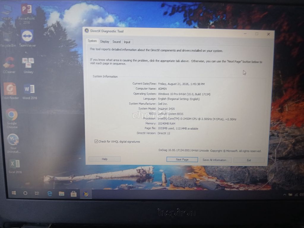 Dell Inspiron 5420 i5 10GB Windows 10 Pro. Mua bán Laptop tại Thành phố Thủ Đức Tp Hồ Chí Minh được đăng bởi lâm hình 1