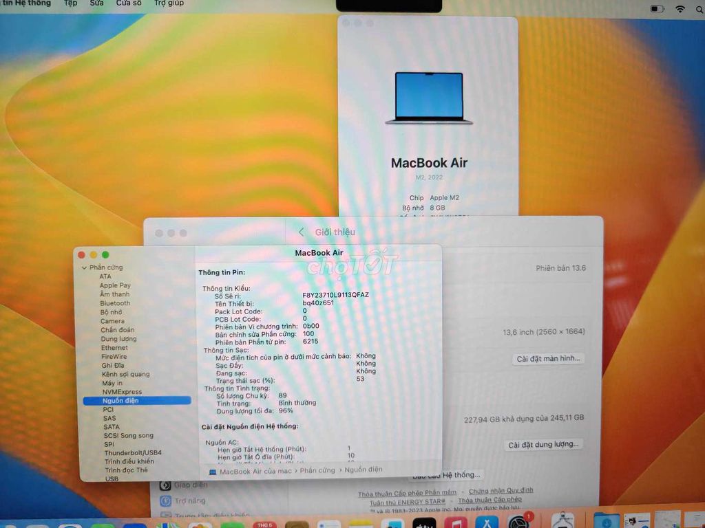 Apple Macbook Air M2 8GB/256GB 13 inch. Mua bán Laptop tại Quận Đống Đa Hà Nội được đăng bởi Mac8868 hình 1