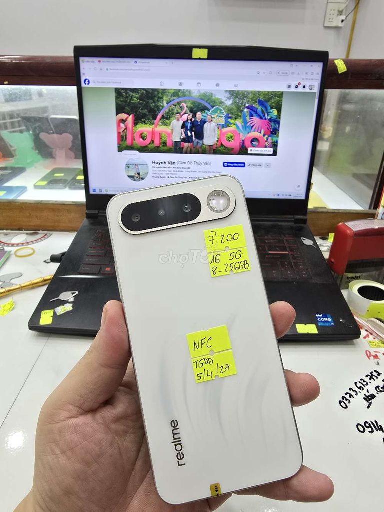 Realme 16 5G 8GB/256GB Trắng. Mua bán Điện thoại tại Thành phố Long Xuyên An Giang được đăng bởi Facebook Cầm Đồ Thúy Vân hình 1