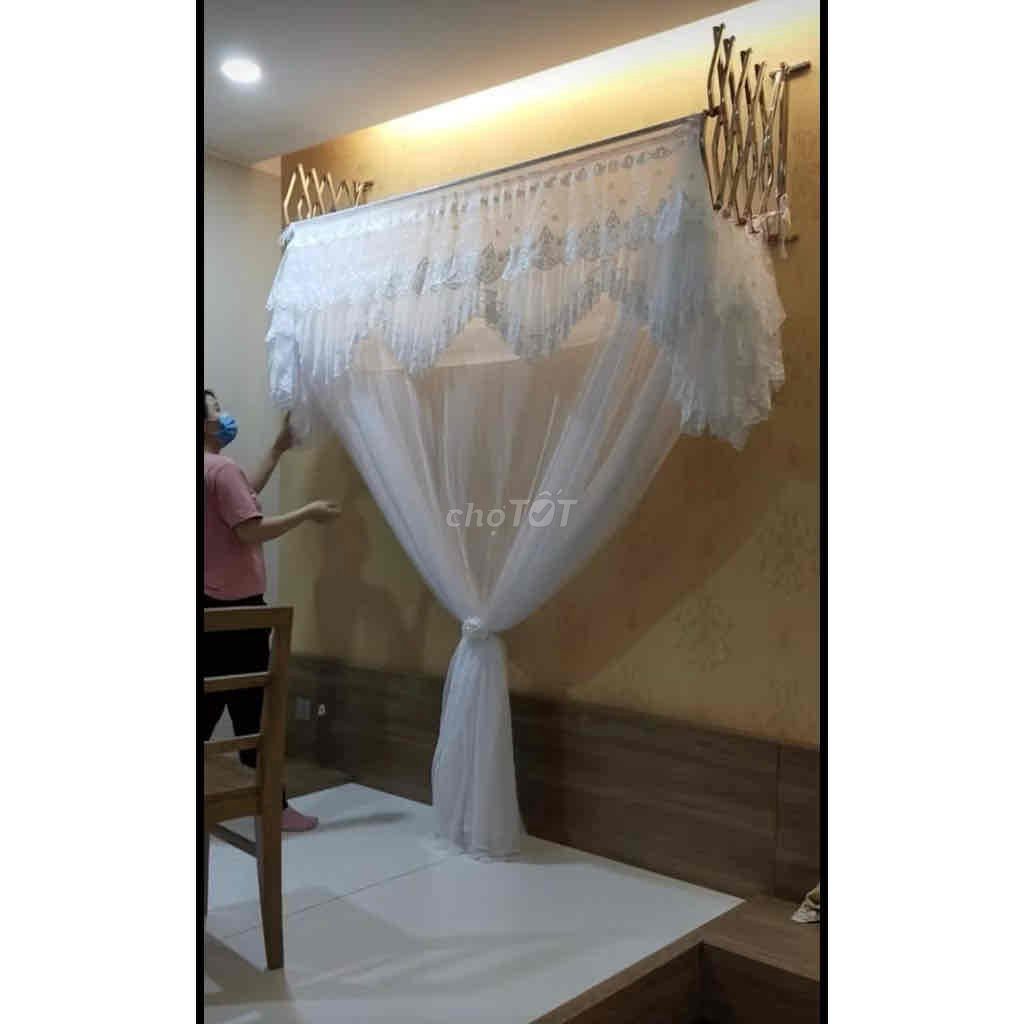 Rèm ngủ Vải tuyn Trắng 1m6 - 1m8. Mua bán Giường, chăn ga gối nệm tại Quận Hải Châu Đà Nẵng được đăng bởi Hoàng An hình 1