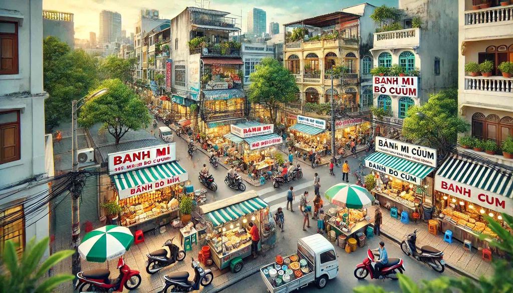 NHÂN VIÊN BÁN BÁNH MÌ THỊT NGUỘI