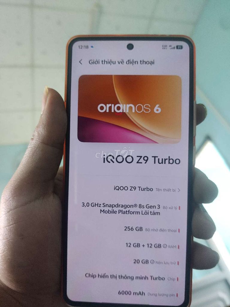 iQOO Z9 Turbo 256GB. Mua bán Điện thoại tại Thành phố Pleiku Gia Lai được đăng bởi Kem Hieu hình 1