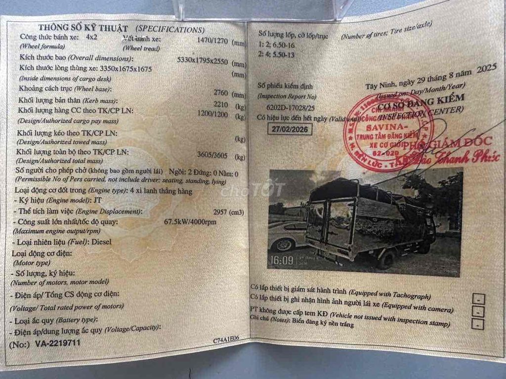 kia k3000. đời 2010.giá 155tr.mới xet.ký giấy ok. Mua bán Xe tải, xe ben tại Thành phố Tân An Long An được đăng bởi Trung Dũng hình 5