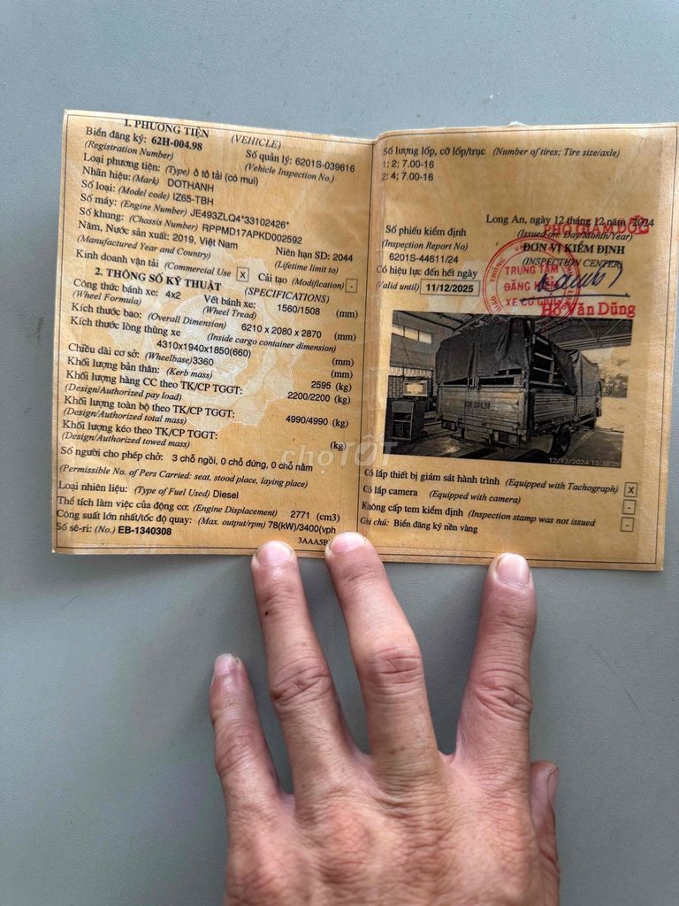 Iz65 hạ tải còn 2t2 vô tp. đời 2019. giá 255tr. Mua bán Xe tải, xe ben tại Thành phố Tân An Long An được đăng bởi Trung Dũng hình 7