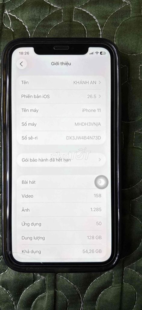 Apple iPhone 11 128GB Đã qua sử dụng. Mua bán Điện thoại tại Thành phố Thuận An Bình Dương được đăng bởi Khánh An hình 1