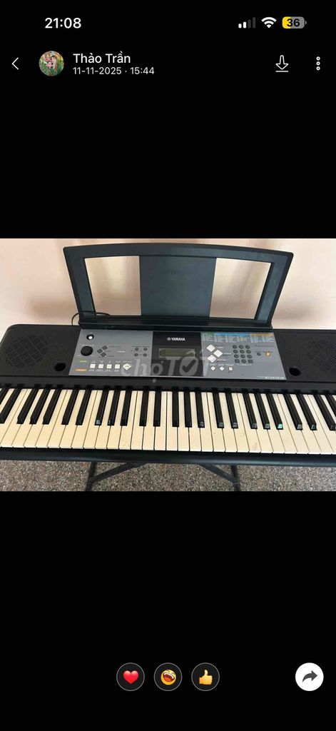 Đàn organ Yamaha màu Đen Tốt. Mua bán Nhạc cụ tại Quận Hải Châu Đà Nẵng được đăng bởi trâm hình 1