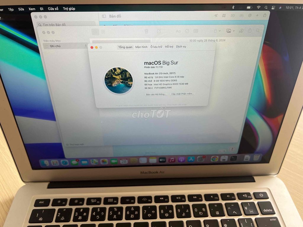 Macbook air 2017 i5 8/256gb mới 99%