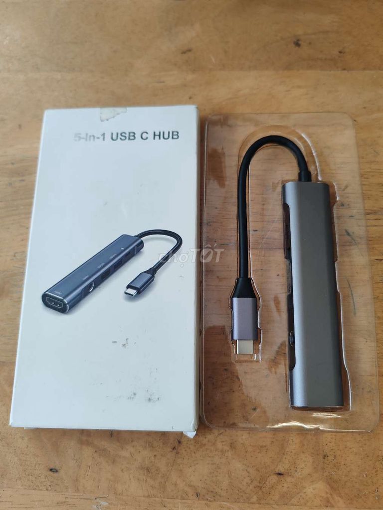 Hub USB-C Xám 5-in-1 2 USB 3.0 HDMI. Mua bán Phụ kiện (Màn hình, Chuột...) tại Quận 7 Tp Hồ Chí Minh được đăng bởi Vy Vy hình 1