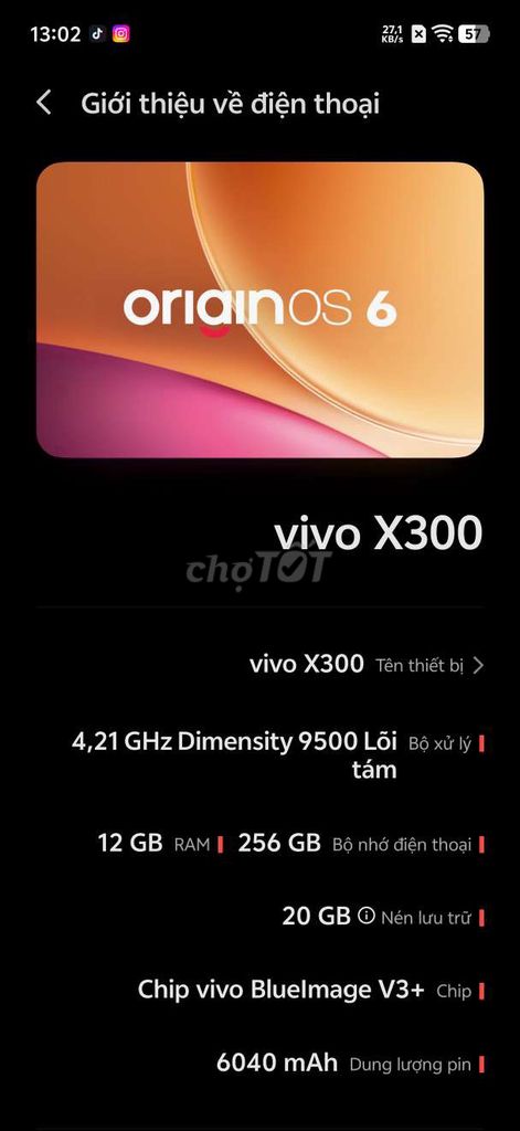 Vivo X300 Dimensity 9500 12GB/256GB. Mua bán Điện thoại tại Huyện Long Điền Bà Rịa - Vũng Tàu được đăng bởi Thế Ngọc hình 1