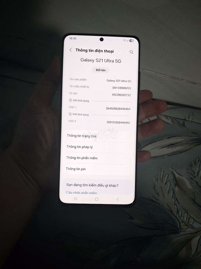 Samsung S21 Ultra 5G Đen 128GB. Mua bán Điện thoại tại Thành phố Thủ Đức Tp Hồ Chí Minh được đăng bởi Phương Anh  hình 1