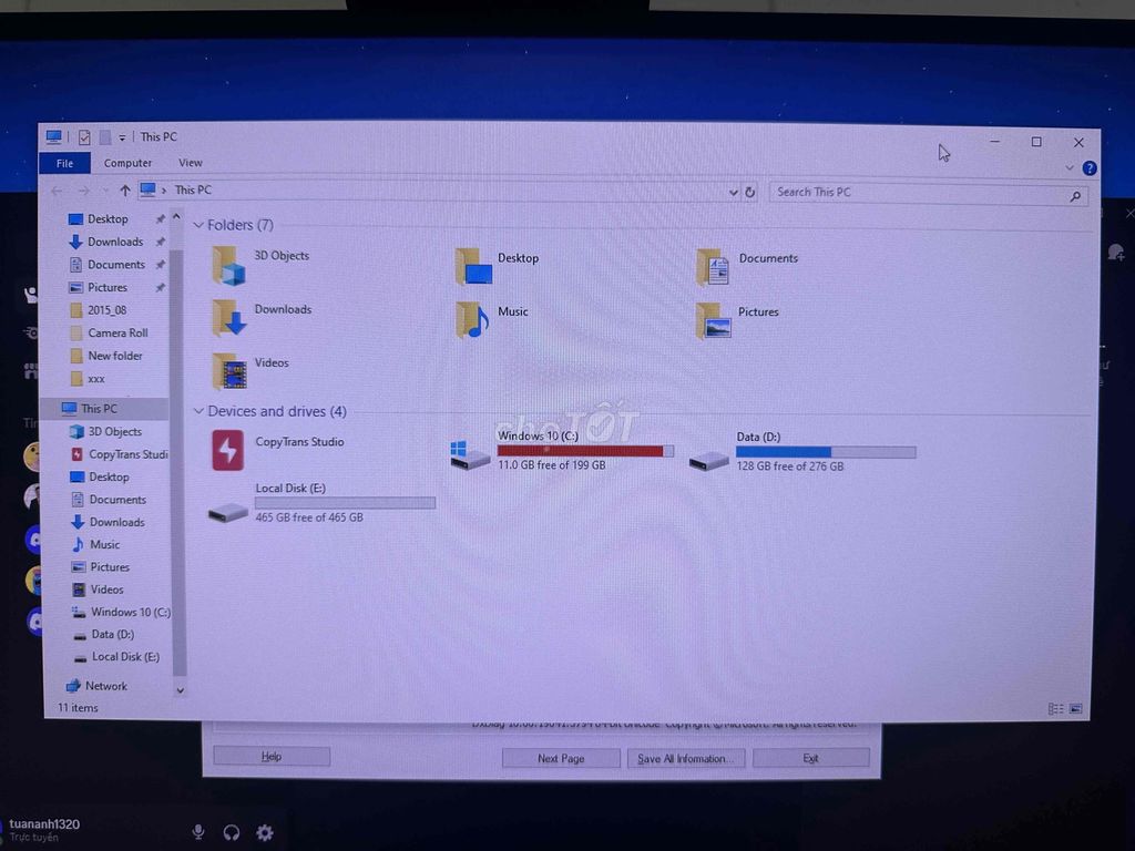 cần ra đi bộ PC i5 10th, ram 16gb, vga 4g, ssd 1tb