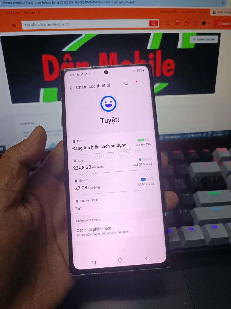 SAMSUNG NOTE 10 PLUS 12GB.256GB FULL CN MÁY ĐẸP. Mua bán Điện thoại tại Quận Bình Thạnh Tp Hồ Chí Minh được đăng bởi Dân Mobile hình 2