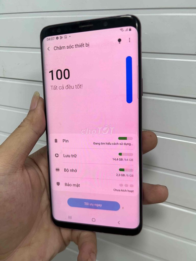 s9 plus 2 sim màn ám nhẹ