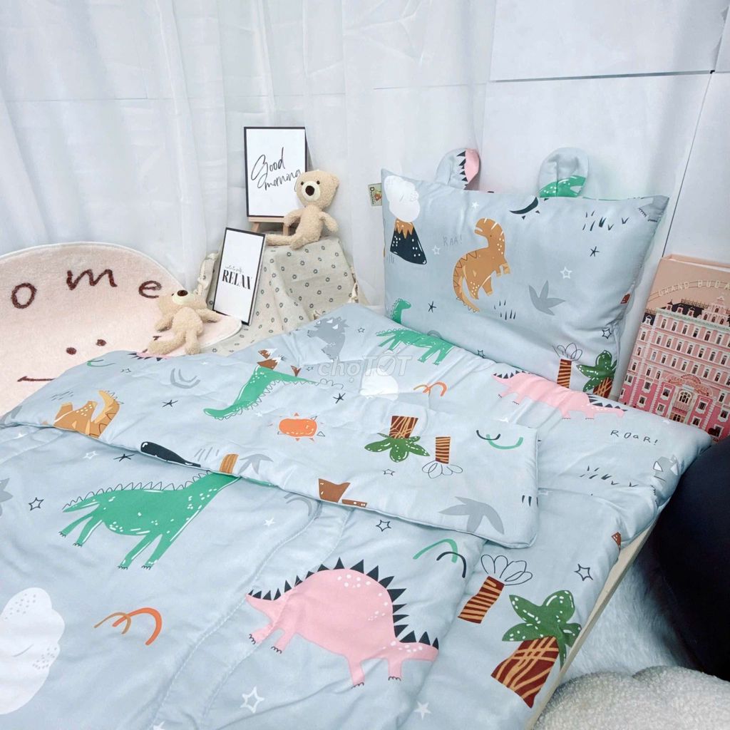 Drap trải giường Tencel khủng long 80x150cm. Mua bán Giường, chăn ga gối nệm tại Thành phố Thủ Đức Tp Hồ Chí Minh được đăng bởi lily home hình 1