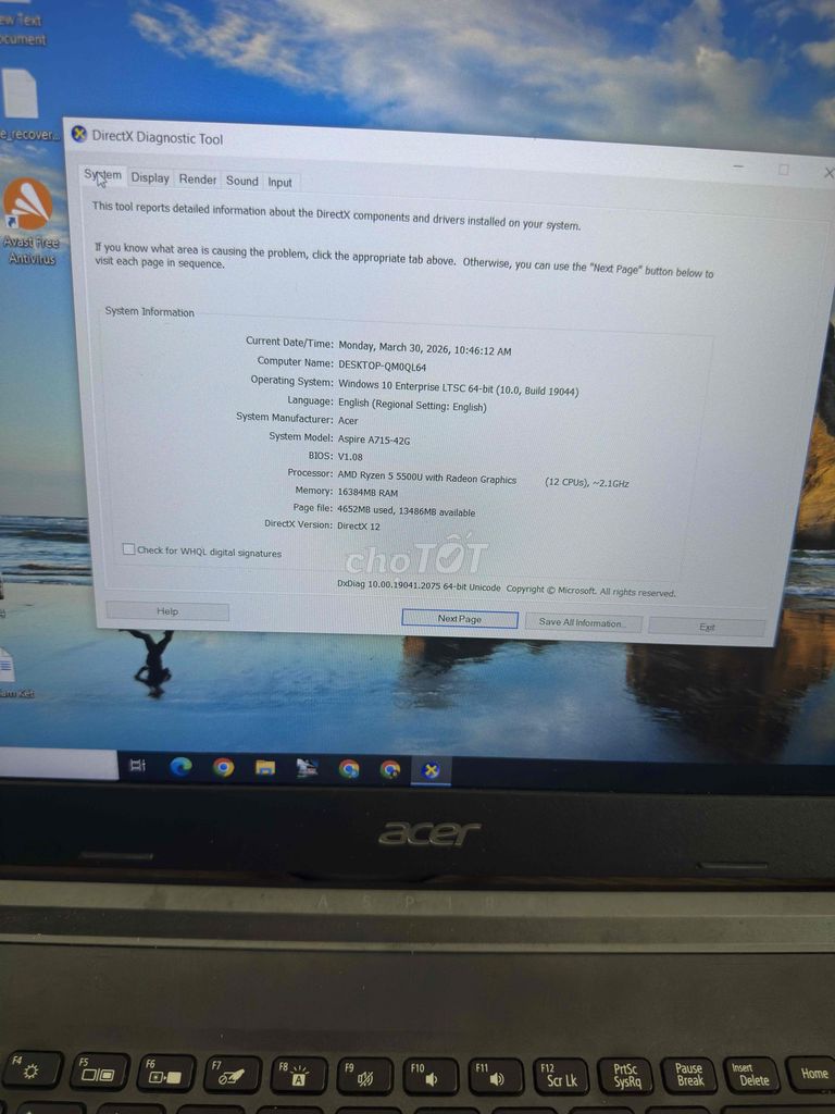 Acer Aspire A715-42G AMD Ryzen 5 16GB. Mua bán Laptop tại Quận Gò Vấp Tp Hồ Chí Minh được đăng bởi CẦM ĐỒ TÍN PHÁT 24H hình 1