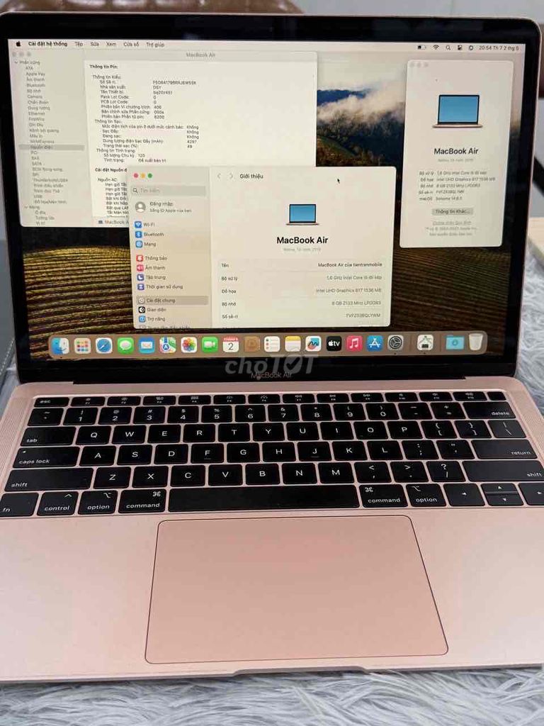 MacBook Air 2018 8GB/128GB Hồng Đẹp 97%. Mua bán Laptop tại Quận 5 Tp Hồ Chí Minh được đăng bởi Phan Thế Phong  hình 1