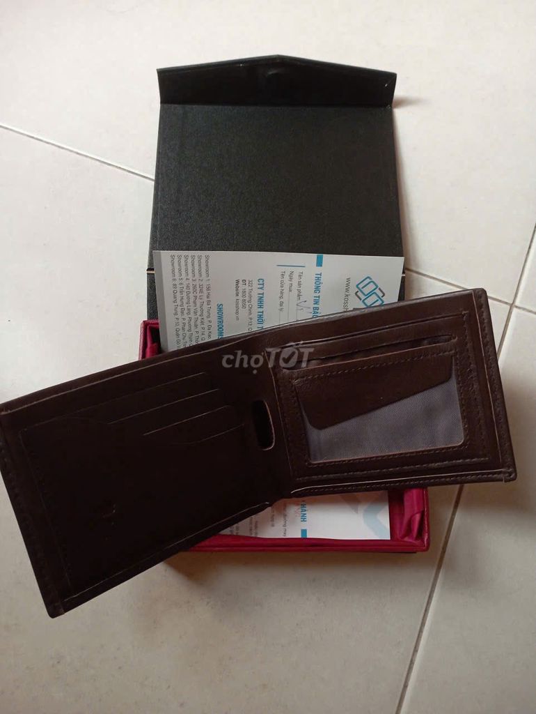 Ví nam KOS da bò màu Nâu. Mua bán Túi xách tại Thành phố Thủ Đức Tp Hồ Chí Minh được đăng bởi Boo Shop hình 1