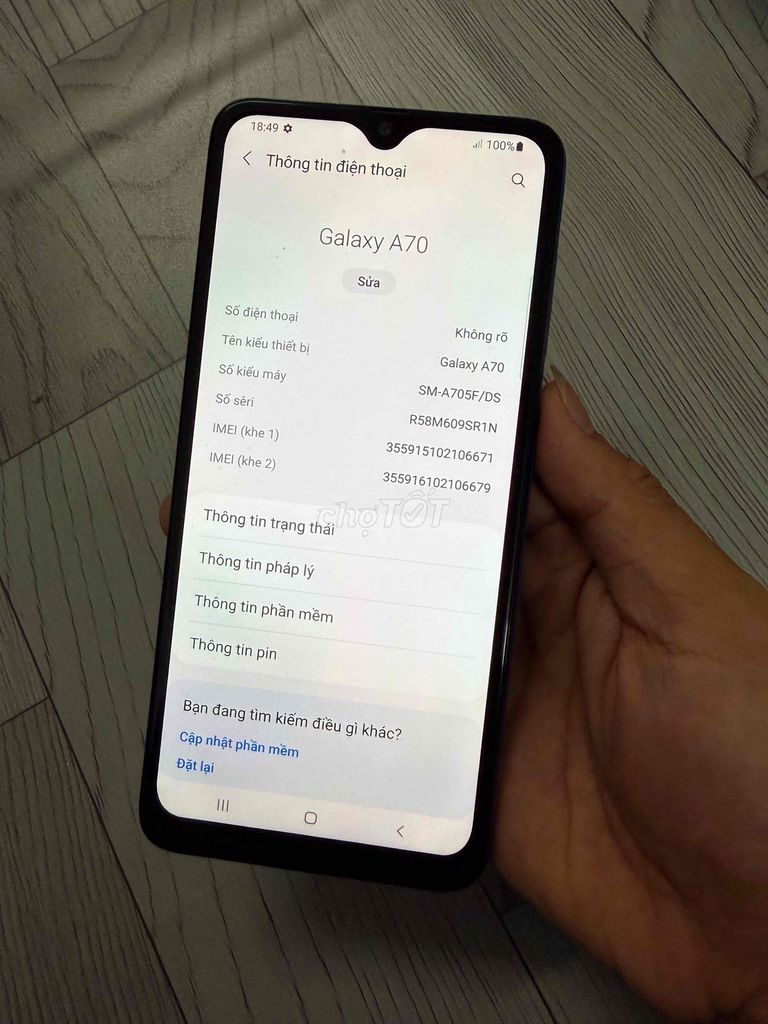 Samsung Galaxy A70 Xanh Dương 128GB. Mua bán Điện thoại tại Quận 3 Tp Hồ Chí Minh được đăng bởi giá lái hình 1