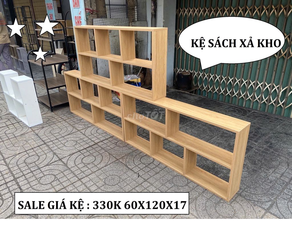XẢ KỆ SÁCH 330K (60X120X17) / KỆ TRANG TRÍ PHÒNG. Mua bán Tủ, kệ gia đình tại Quận Tân Bình Tp Hồ Chí Minh được đăng bởi Nội Thất Tủ Kệ Trưng Bày hình 1