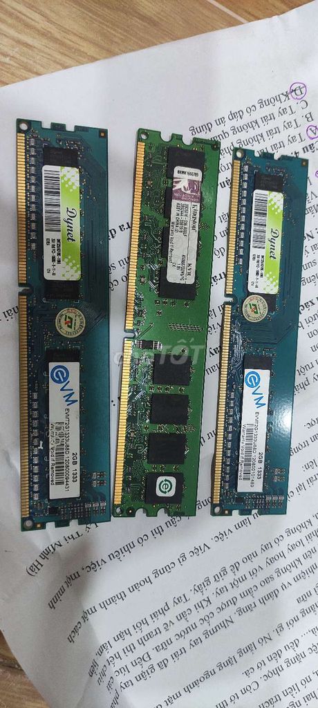 3 Ram DDR3 cho PC + ram latop