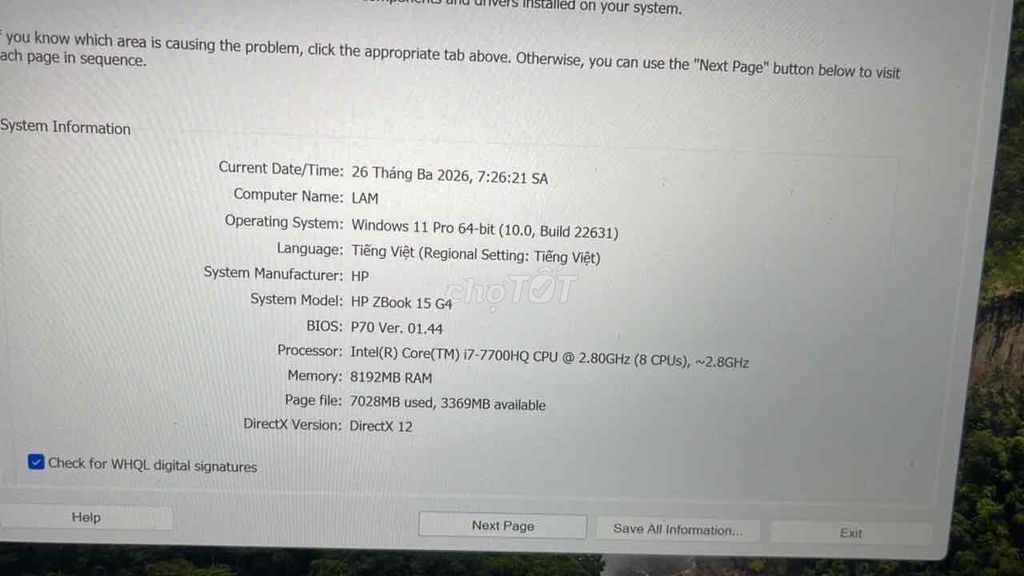 HP ZBook 15 G4 i7-7700HQ 8GB/256GB. Mua bán Laptop tại Huyện Thanh Trì Hà Nội được đăng bởi Thắng hình 1