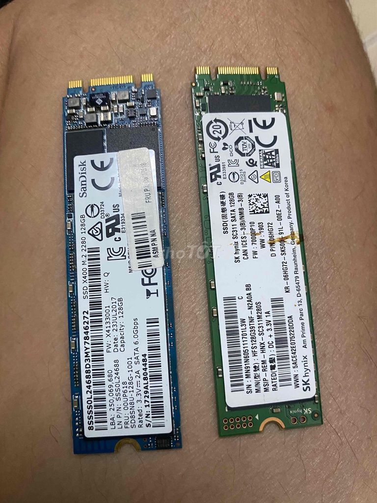 Bán 2 ổ Ssd M2 128G zin bóc máy